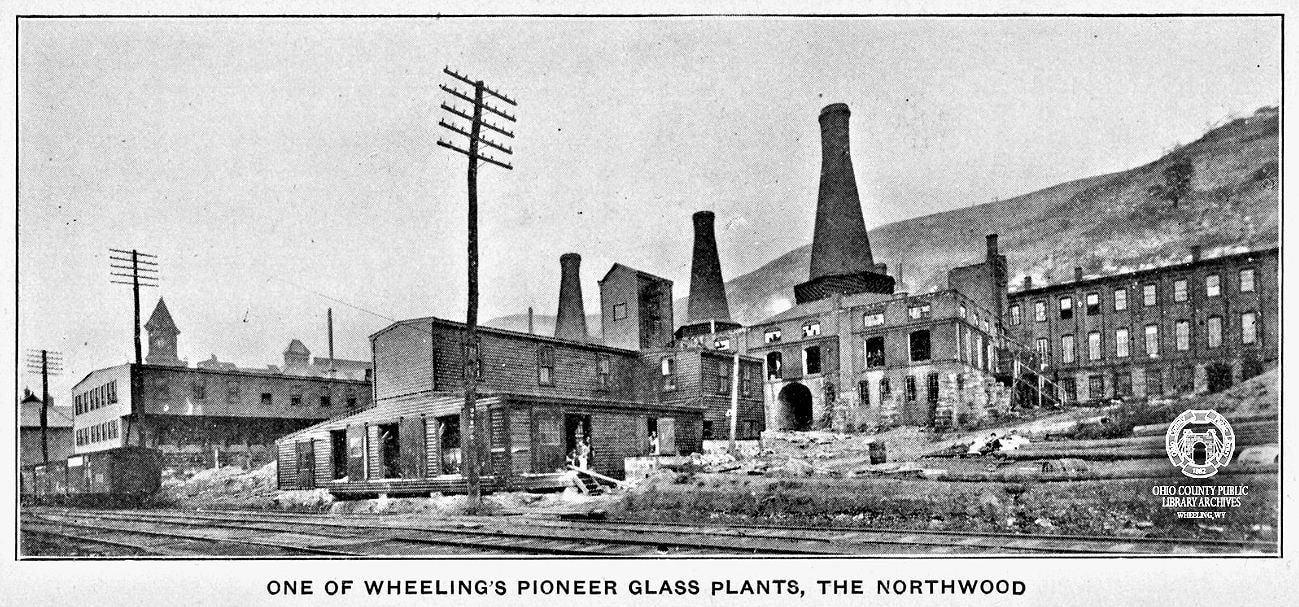The Northwood Co. glassworks in 1911