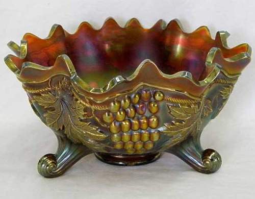 Grape and Cable fruit bowl, Fenton