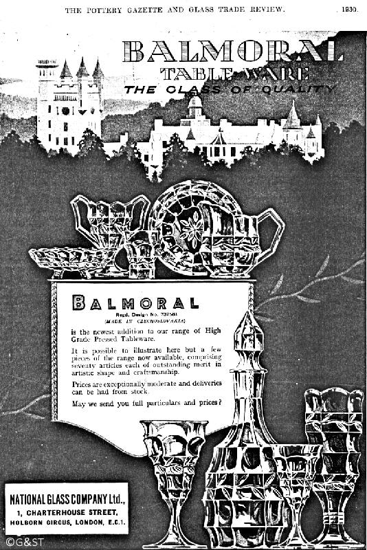 Balmoral Table Ware ad 1930