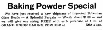 Baking Powder ad 1923