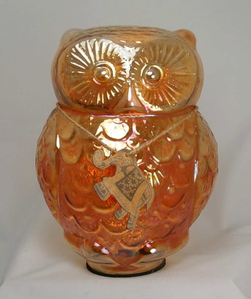 Large Carnival Glass owl
