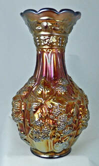 Loganberry vase amber