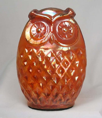 Medium Carnival Glass owl
