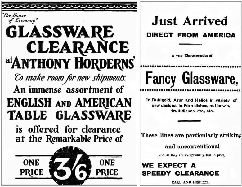 Newspaper ads in Australia 1912 and 1932