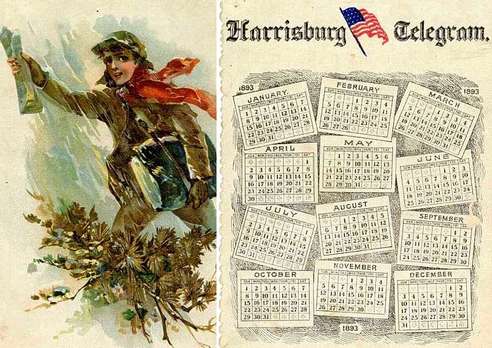 Harrisburg Telegram calendar