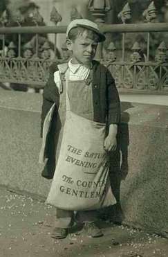 Newspaper boy, Sacramento 1915
