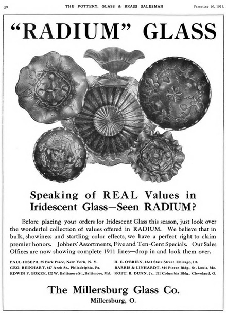 Millersgburg Radium Glass advert