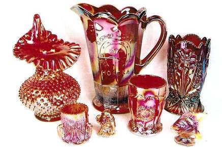 Red carnival glass