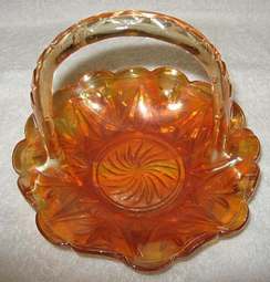 Duchesse Carnival Glass basket