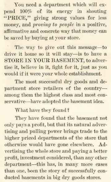 Butler Brothers Basement Store booklet