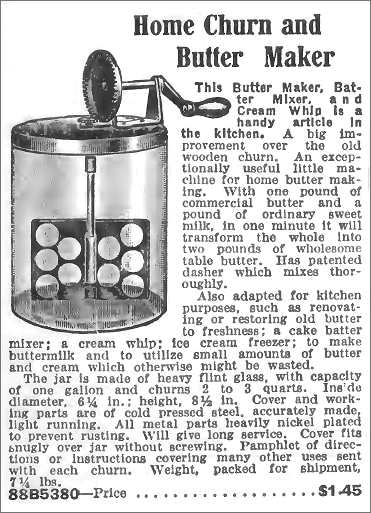 Home Churn and Butter Maker 1915