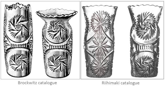 Elektra Vases made by Brockwitz and Riihimaki