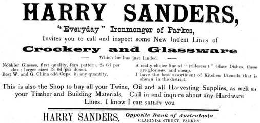 Newspaper ad 1911