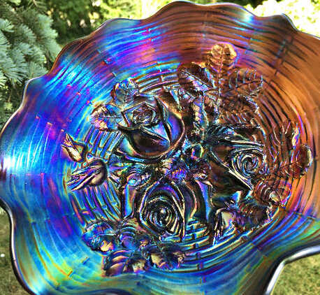 Classic Rose Show bowl by Northwood