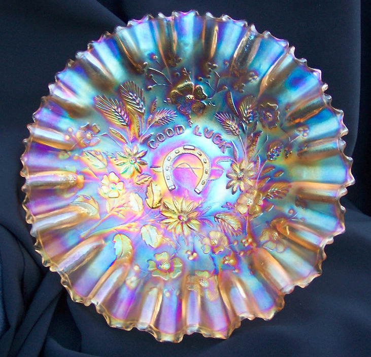 Good Luck bowl in pastel marigold