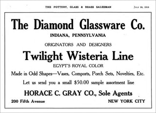 Diamond Glassware ad 1916