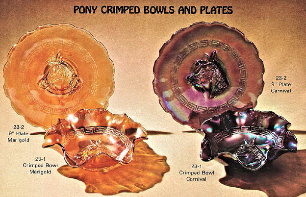 L G Wright Pony plate and bowl