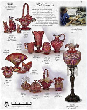 Fenton's Contemporary Red Carnival 1976 catalog - Carnival Glass