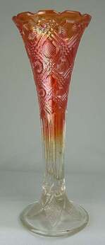Tartan trumpet shaped vase