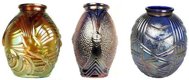 Czech bulbous vases
