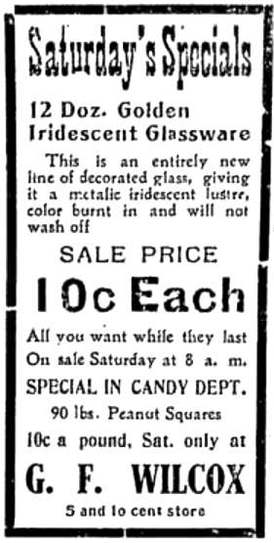 The Wayne County Democrat ad 1909