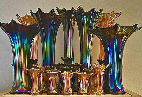 Imperial Morning Glory vases , Mary Kaiser