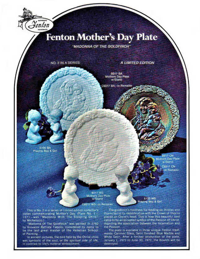 Fenton Mothers Day plate