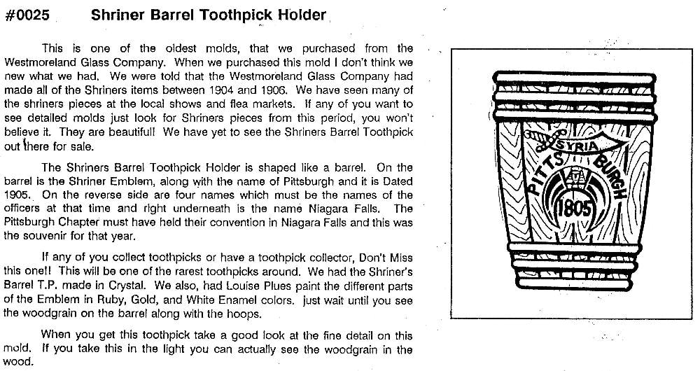 Shriner Barrel Toothpick