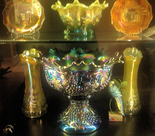 Carnival Glass display